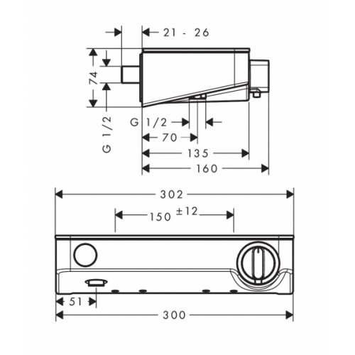 Mitigeur Douche ShowerTablet Select 300 Chromé 13171 Schémas Mitigeur Douche ShowerTablet Select 300 Chromé 13171 Schémas