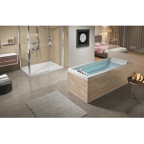 Baignoire SENSE 4 Dream Plus 170x75cm - Blanc Brillant - Robinetterie - Sans tablier