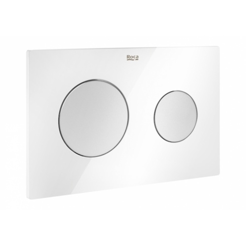 Plaque de commande PL10 DUAL - Blanc & Chromé Mat Plaque de commande PL10 DUAL - Blanc & Chromé Mat