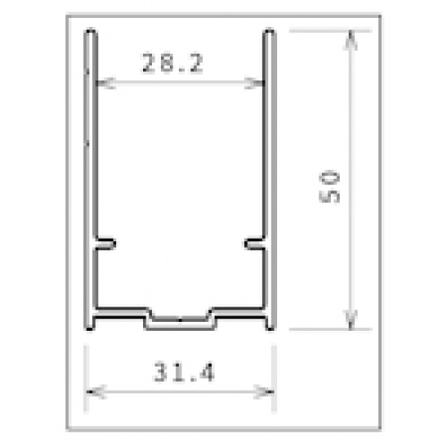 Profilé de compensation pour paroi YOUNG - Silver P05Y2ST2 Profilé de compensation pour paroi YOUNG - Silver P05Y2ST2