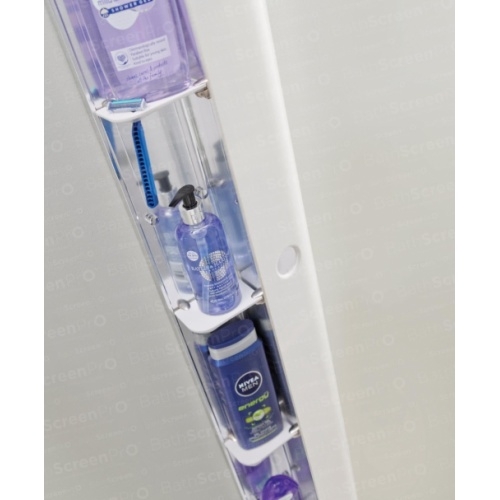 Pare-baignoire pivotant transparent chromé Screen pro curved - Droite** 81120 étagère Pare-baignoire pivotant transparent chromé Screen pro curved - Droite** 81120 étagère