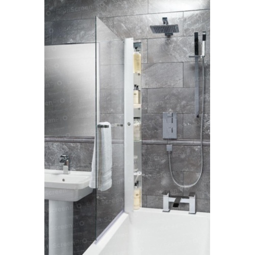 Pare-baignoire pivotant transparent chromé Screen pro Square - Gauche** 82407531 Pare-baignoire pivotant transparent chromé Screen pro Square - Gauche** 82407531