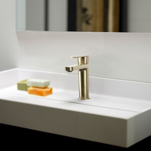 Mitigeur de lavabo mi-haut ALEXIA Or brossé 3604OC_Amb Mitigeur de lavabo mi-haut ALEXIA Or brossé 3604OC_Amb