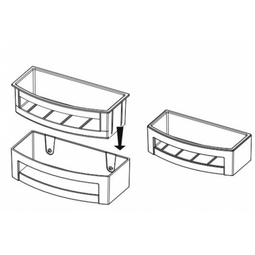 Porte-objets de douche ZANTE avec bac amovible - Blanc ZANTE Amovible Porte-objets de douche ZANTE avec bac amovible - Blanc ZANTE Amovible