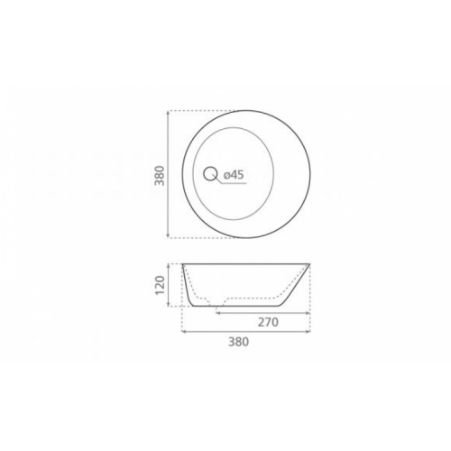 Vasque à poser UMBRIA Solid surface 6016 Schéma Vasque à poser UMBRIA Solid surface 6016 Schéma