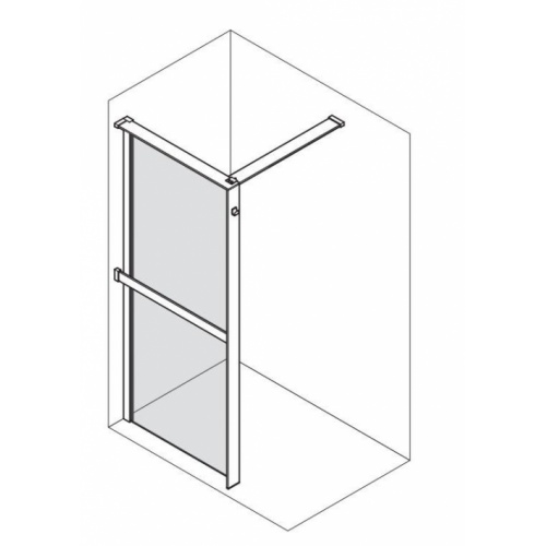 Paroi fixe KUADRA HWS avec porte-serviette Noir mat - 120cm - Gauche KUADRA HWSPS Gauche Paroi fixe KUADRA HWS avec porte-serviette Noir mat - 120cm - Gauche KUADRA HWSPS Gauche