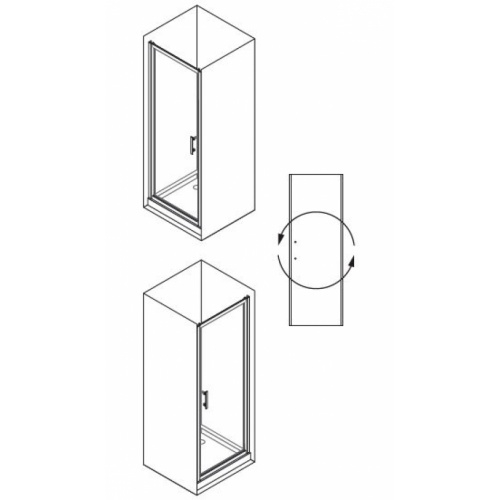Porte de douche pivotante ZEPHYROS 2.0 G Noir Mat - Transparent - 100cm Reversible Porte de douche pivotante ZEPHYROS 2.0 G Noir Mat - Transparent - 100cm Reversible