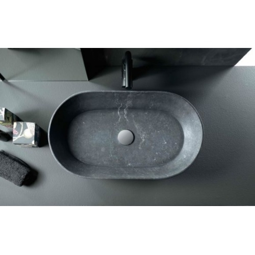 Vasque à poser en pierre REUNION Anthracite REUNION 00390 Vasque à poser en pierre REUNION Anthracite REUNION 00390