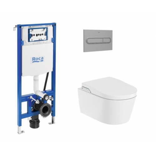 Pack WC lavant INSPIRA sans bride + Bâti-support + Plaque Chromé Mat Pack WC lavant INSPIRA sans bride + Bâti-support + Plaque Chromé Mat