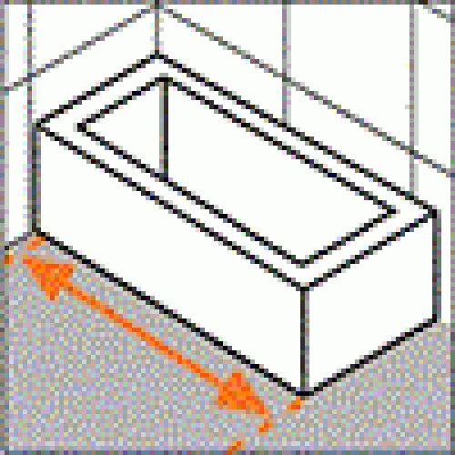 Tablier frontal pour baignoire CALOS - 180 cm* PAAVFSE170-A Schéma Tablier frontal pour baignoire CALOS - 180 cm* PAAVFSE170-A Schéma