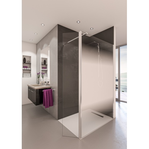 Paroi de douche BRUME Chromé avec volet pivotant - 120+34.5cm** Paroi de douche BRUME Chromé avec volet pivotant - 120+34.5cm**