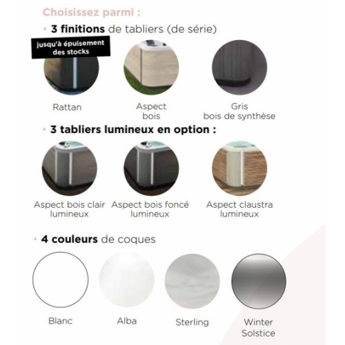 SPA 5 places rond R200 - RELAX - Coque Alba 4 couleurs coque SPA 5 places rond R200 - RELAX - Coque Alba 4 couleurs coque