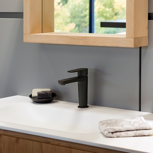 Mitigeur de lavabo mi-haut ALEXIA Noir Mat - 3604NM* H00617 Mitigeur de lavabo mi-haut ALEXIA Noir Mat - 3604NM* H00617