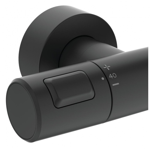 Colonne de douche thermostatique Ceratherm T25 noir mat A7545XG (2) Colonne de douche thermostatique Ceratherm T25 noir mat A7545XG (2)