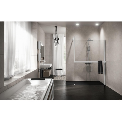 KIT-FRAME - Fixation au mur à Droite + Porte-serviette - Blanc Mat Frame Porte-serviette Blanc Mat  KIT-FRAME - Fixation au mur à Droite + Porte-serviette - Blanc Mat Frame Porte-serviette Blanc Mat