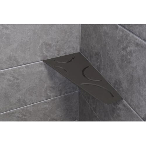 Tablette d'angle murale SHELF-S3 CURVE Acier inox brossé SE S3 D6 MGS Tablette d'angle murale SHELF-S3 CURVE Acier inox brossé SE S3 D6 MGS