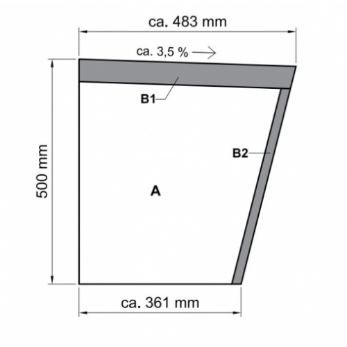 Kit banc rectangulaire à carreler complet JACKOBOARD S-Kit 1* Jackoboard_S-Kit 1 Schéma