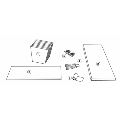 Kit banc rectangulaire à carreler complet JACKOBOARD S-Kit 1* Jackoboard_S-Kit 1 Détail