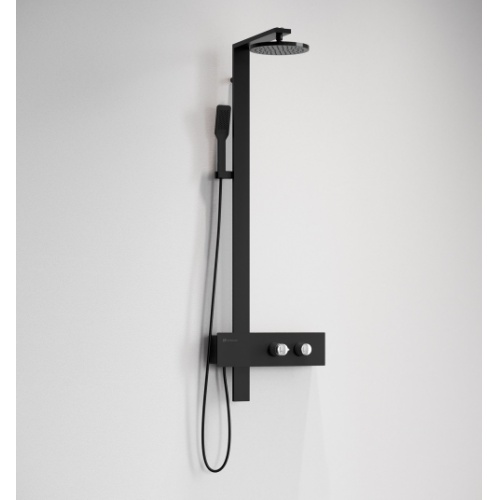 Colonne de douche thermostatique F Noir Mat EFFET-H Colonne de douche thermostatique F Noir Mat EFFET-H