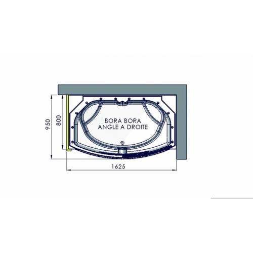 Cabine de douche JEDO BORA BORA FITNESS Hammam 4.5 Kw 160x95