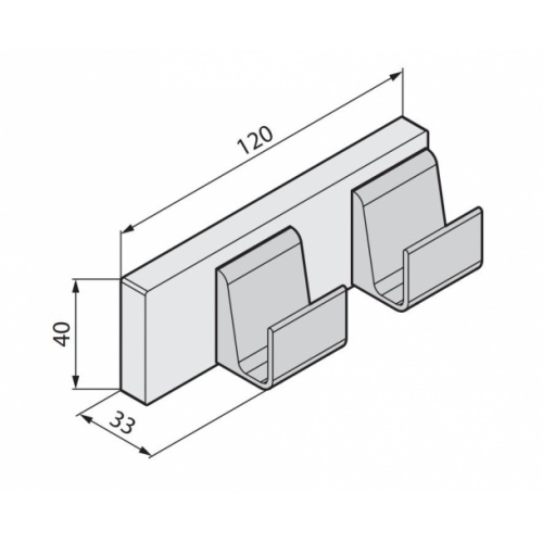 Crochet mural double FRAME Noir Mat Crochet Schéma Crochet mural double FRAME Noir Mat Crochet Schéma