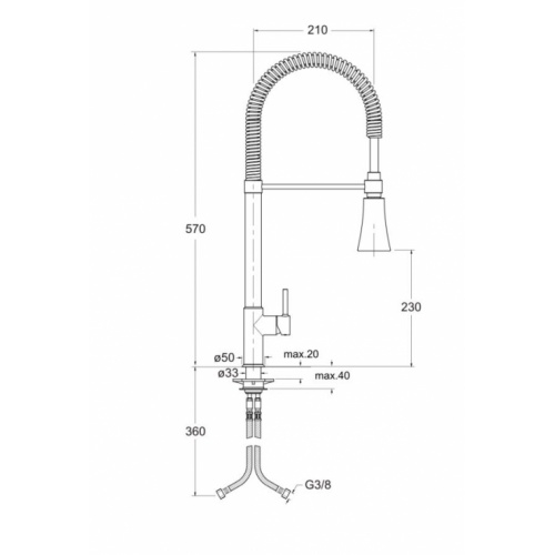 Robinet de cuisine CUCINA Professionnel cx50751 Schéma Robinet de cuisine CUCINA Professionnel cx50751 Schéma