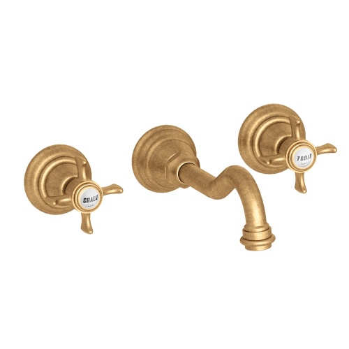Mélangeur lavabo mural 3 trous rétro CHAMBORD Vieux Bronze Mélangeur lavabo mural 3 trous rétro CHAMBORD Vieux Bronze
