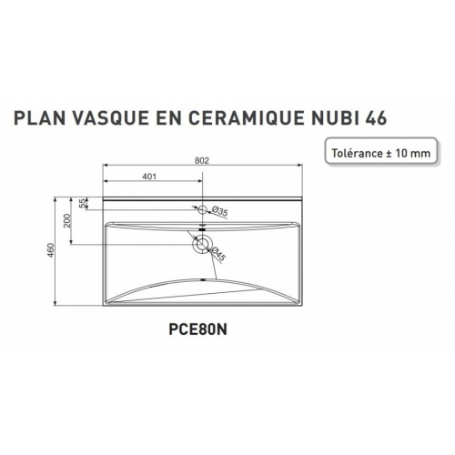 Meuble RIVAGE 80cm Abricot NUBI 80 Schéma Meuble RIVAGE 80cm Abricot NUBI 80 Schéma