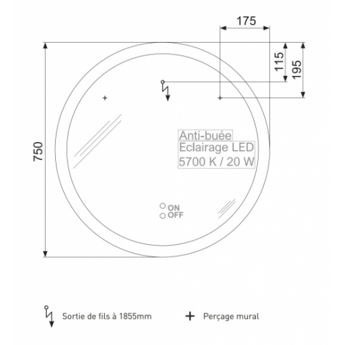 Meuble RIVAGE une grande vasque 120 cm Chêne Cognac MICI Schéma Meuble RIVAGE une grande vasque 120 cm Chêne Cognac MICI Schéma
