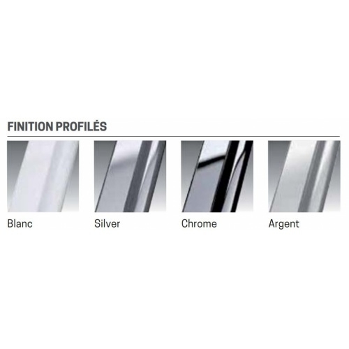 Porte de douche pivotante LUNES 2.0 G 80 cm - Transparent - Silver Profilé LUNES 2 0 Porte de douche pivotante LUNES 2.0 G 80 cm - Transparent - Silver Profilé LUNES 2 0