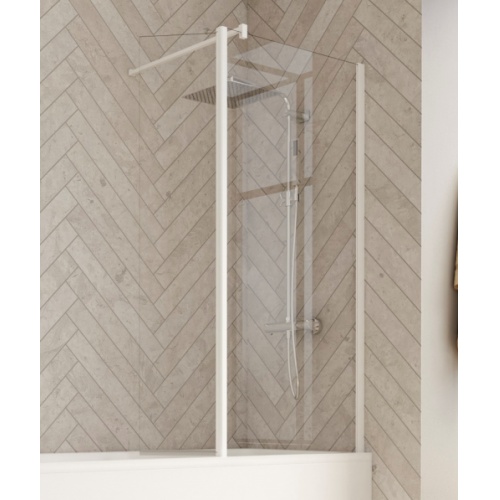 Pare-Bains BALI 2 avec volet pivotant 80+36 cm - Blanc Pare-Bains BALI 2 avec volet pivotant 80+36 cm - Blanc