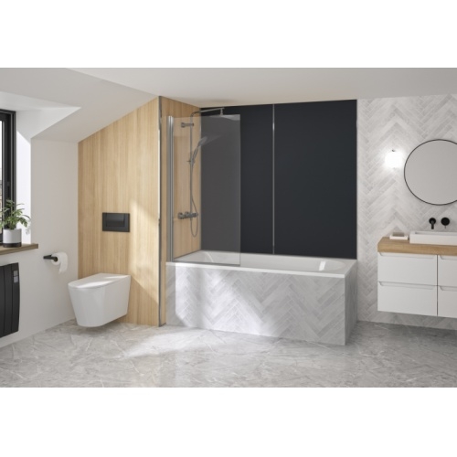 Pare-bains 1 volet pivotant SAMOA 75cm - Chromé Samoa_CTN Pare-bains 1 volet pivotant SAMOA 75cm - Chromé Samoa_CTN