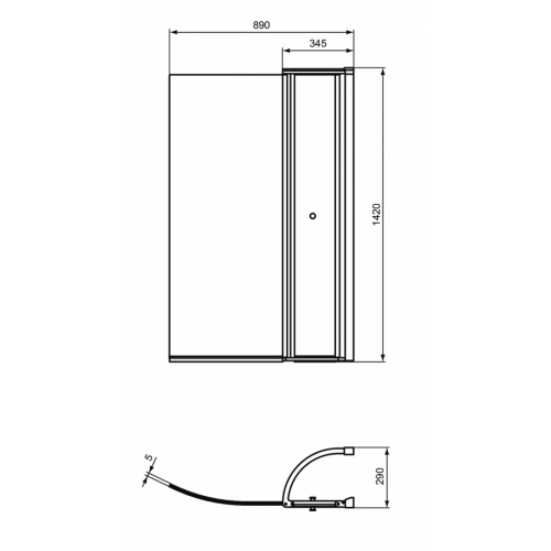 Pare-bain courbe avec volet Connect Air IS_ConnectAir_E1137 Pare-bain courbe avec volet Connect Air IS_ConnectAir_E1137