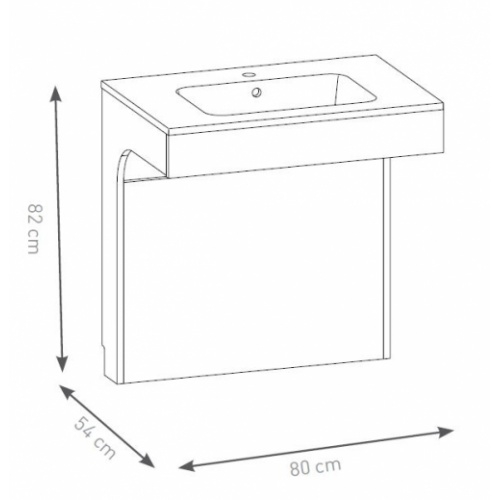 Meuble sous-vasque fixe PMR ESTIA Blanc ESTIA Meuble sous-vasque fixe PMR ESTIA Blanc ESTIA