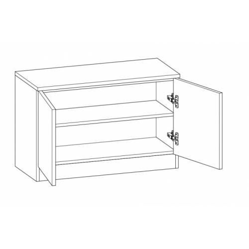 Meuble de salle de bains PMR ESTIA Blanc et Olive Meuble roulettes