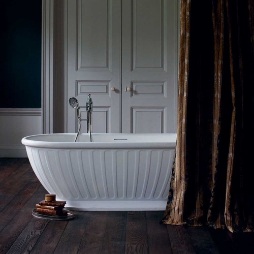 Baignoire îlot ALBANY rétro en pierre naturelle 170x80cm arcade-albany