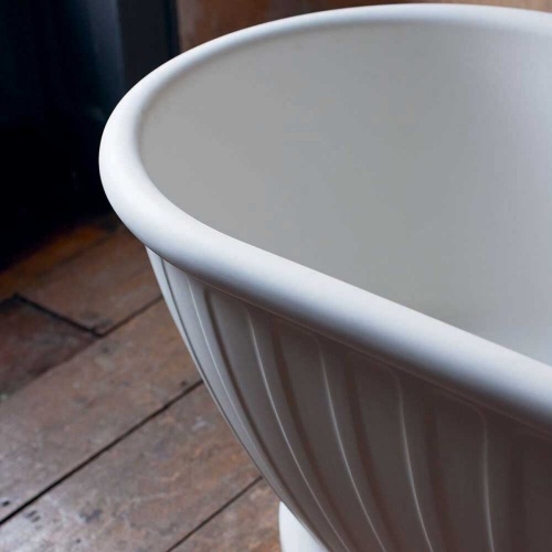 Baignoire îlot ALBANY rétro en pierre naturelle 170x80cm Arcade+Albany