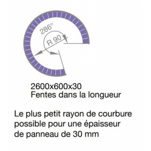 Lot de 2 Panneaux à carreler cintrable JACKOBOARD Flexo-plus - Rainures longitudinales 4507939 Lot de 2 Panneaux à carreler cintrable JACKOBOARD Flexo-plus - Rainures longitudinales 4507939
