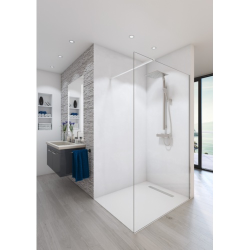 Paroi de douche fixe AURA Chromé Transparent - 120cm