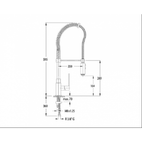 Mitigeur évier avec douchette Kuatro Plus 4966 4966-c Mitigeur évier avec douchette Kuatro Plus 4966 4966-c