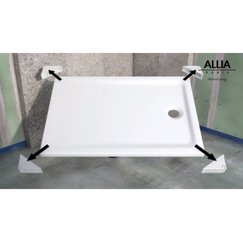 Receveur céramique antidérapant GEBERIT RENOVA Blanc 140x90 cm* Install Block Receveur céramique antidérapant GEBERIT RENOVA Blanc 140x90 cm* Install Block