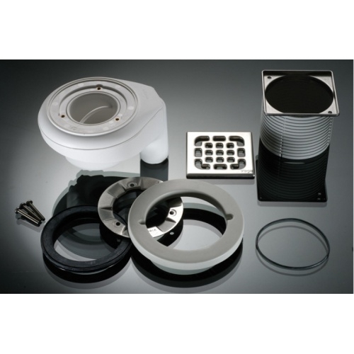 Receveur à carreler 180x90 siphon vertical JAckoboard Aqua décentré Bonde viega verticale 2