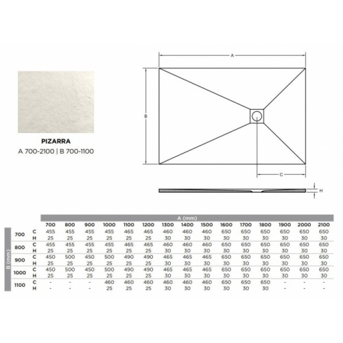 Receveur de douche RELIEF Plus Ardoise Blanc Pur - 80x120cm RELIEF PLUS Receveur de douche RELIEF Plus Ardoise Blanc Pur - 80x120cm RELIEF PLUS