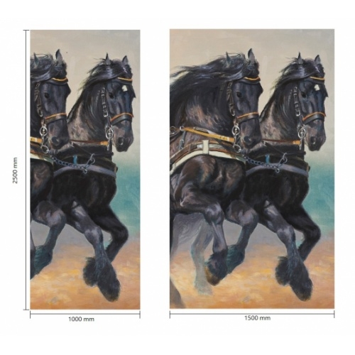 Panneau mural EasyStyle HÜPPE - Horses 1500x2550mm Chevaux Dimensions