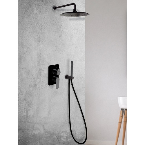 Pack encastré de douche ALEXIA 2 voies Noir Mat 36D302893_1 Pack encastré de douche ALEXIA 2 voies Noir Mat 36D302893_1