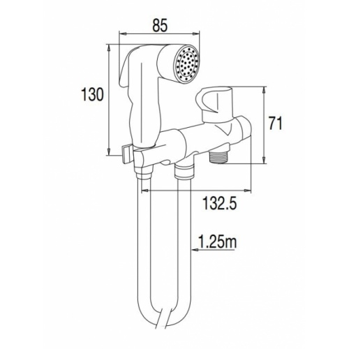 Kit complet douchette HYGIENE installation sur réservoir 911700 Schéma Kit complet douchette HYGIENE installation sur réservoir 911700 Schéma