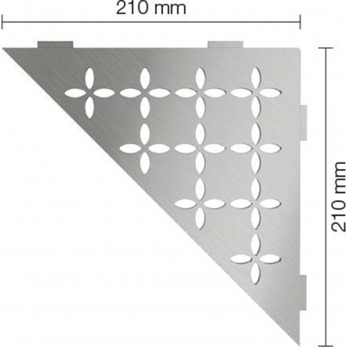 Tablette d'angle murale SHELF-S1 FLORAL Acier inox brossé SE S1 D5 EB_1 Tablette d'angle murale SHELF-S1 FLORAL Acier inox brossé SE S1 D5 EB_1