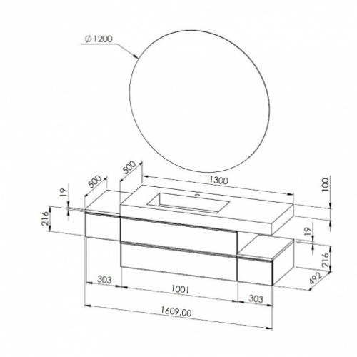Meuble de salle de bain sur-mesure EXTENSO Extenso 37 Meuble de salle de bain sur-mesure EXTENSO Extenso 37