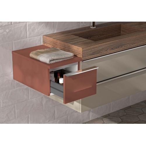 Meuble de salle de bain sur-mesure EXTENSO EXTENSO AMB54 HD - terre cuite Meuble de salle de bain sur-mesure EXTENSO EXTENSO AMB54 HD - terre cuite