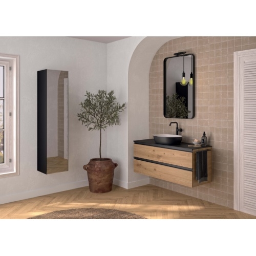 Meuble de salle de bain TOSCANE Chêne Artisan et pierre volcanique TOS AMB07 HD Meuble de salle de bain TOSCANE Chêne Artisan et pierre volcanique TOS AMB07 HD